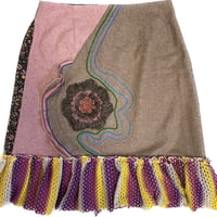 Virvar stof 011-2  knit switching skirt