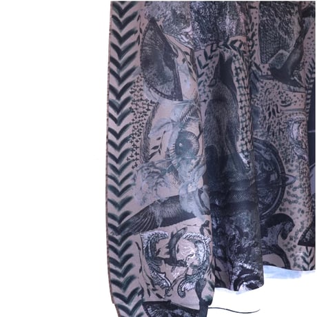 paisley tattoo print long T-shirt 21-9-5 [lilith art duct]
