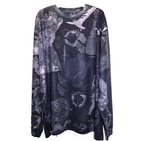 paisley tattoo print long T-shirt 21-9-4 [lilith art duct]