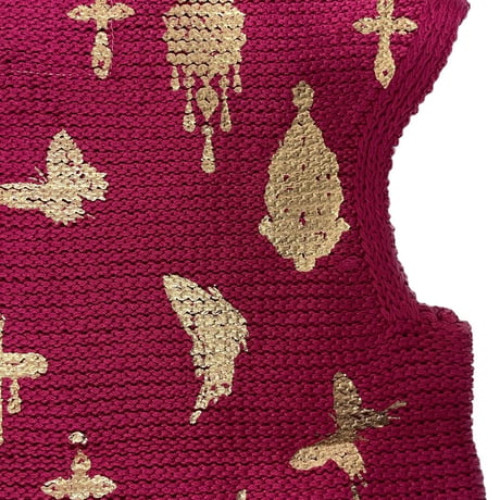 Virvar stof 005-20 foil print knit