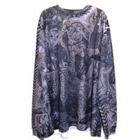 paisley tattoo print long T-shirt 21-9-5 [lilith art duct]