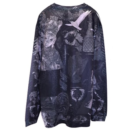 paisley tattoo print long T-shirt 21-9-4 [lilith art duct]