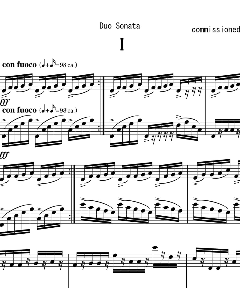 Duo Sonata for Soprano saxophone and Tenor saxo