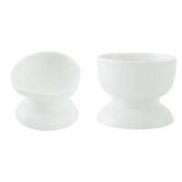CoCoBowl　ココボウル　高さと角度がある陶器の食器　 (フードS1点× ウォーター S1点・セット) ワンちゃん、ネコちゃんの為の安全食器