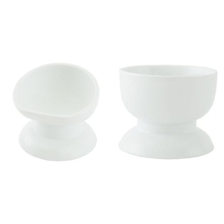 CoCoBowl　ココボウル　高さと角度がある陶器の食器　 (フードS1点× ウォーター S1点・セット) ワンちゃん、ネコちゃんの為の安全食器