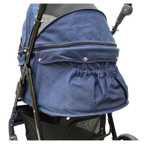 在庫調整の為大特価！耐荷重30kg！ココハート ４輪ペットカート/ペットバギー 甘えん坊バギーBIG デニム　中型犬　多頭飼い