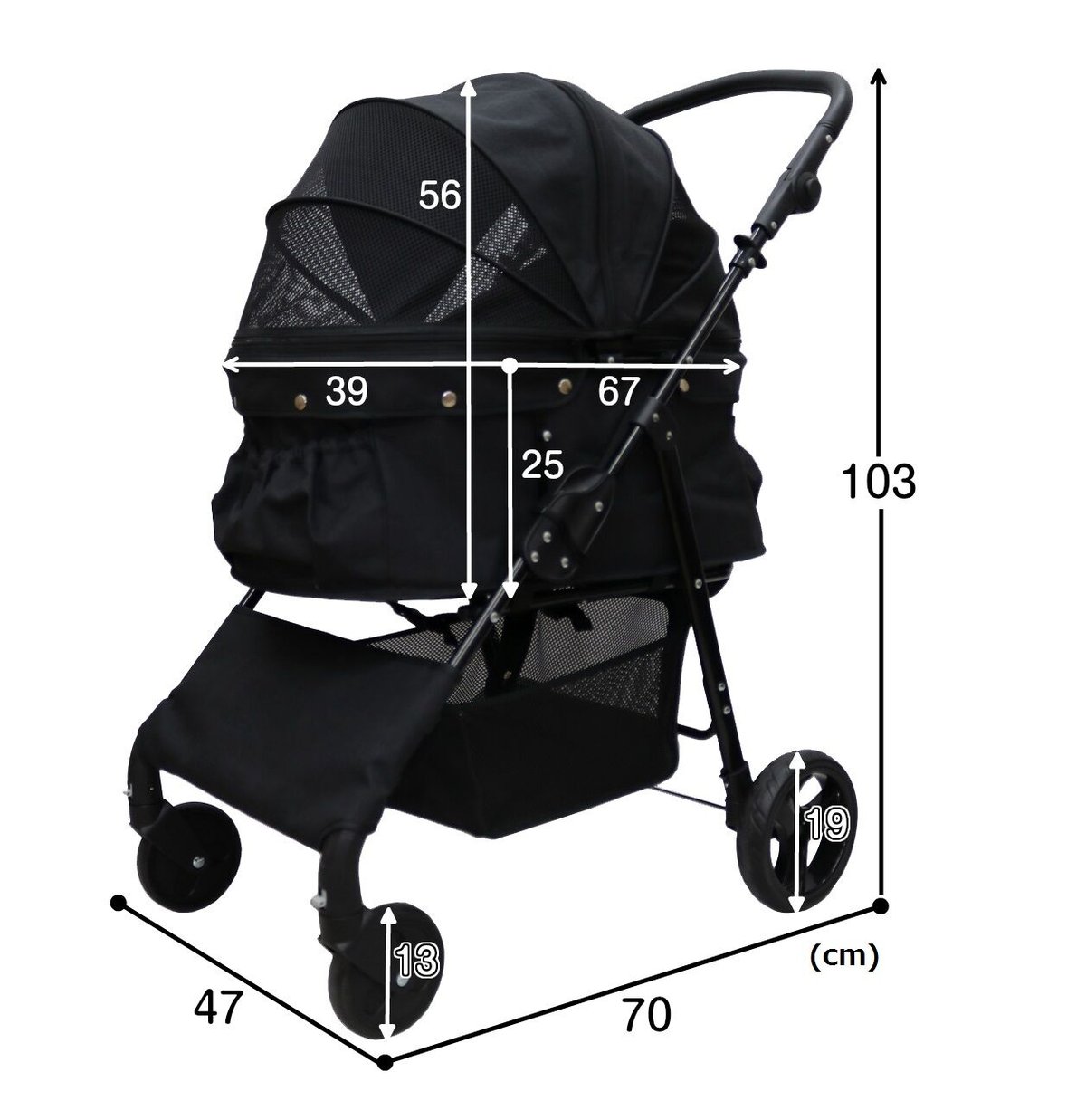 中型犬、多頭飼いに特化した専用設計!耐荷重30kg!4輪ペットカート