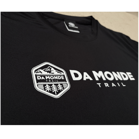 DA MONDE TRAIL オリジナルＴ ドライスムース・ブラック（リサイクルポリ100%）