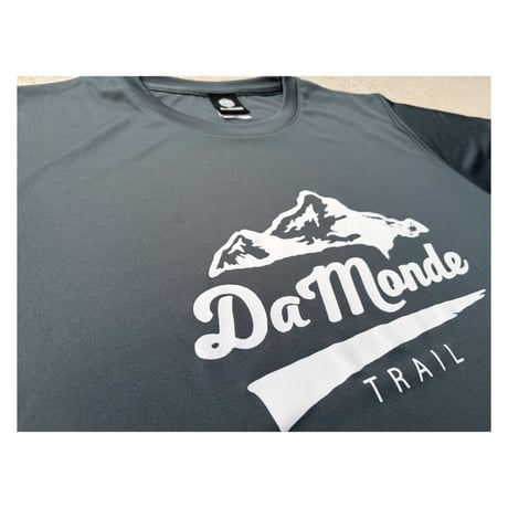DA MONDE TRAIL オリジナルＴ ドライスムース・グレイッシュグリーン (リサイクルポリ100%）