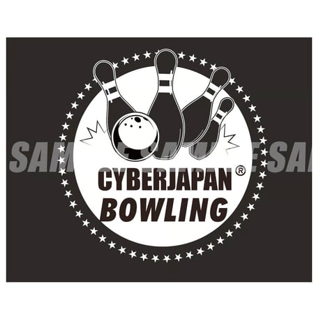 ボウリング大会 特製 プリント＆ロゴTシャツ（黒）