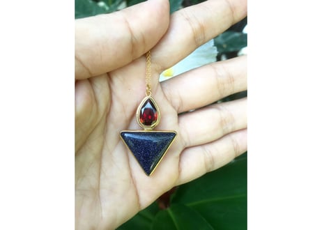 Triangle and tear drop pendant