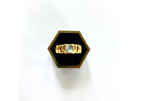 Eclipse Ring / Rainbow Moonstone