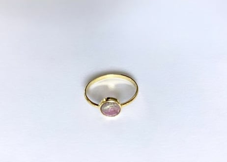 Watermelon tourmaline ring