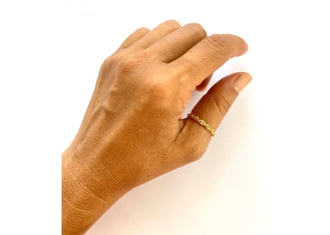 Golden Rope chain Ring