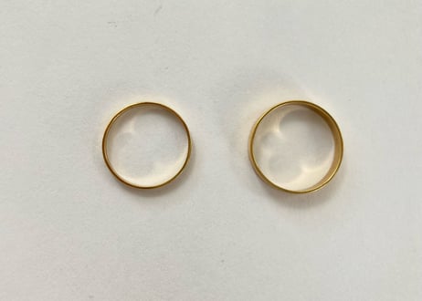 Stacking gold ring / Thin &Thick