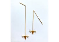 Swinging Triangle pierced earring