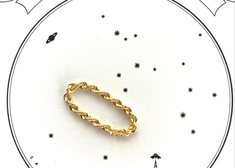 Golden Rope chain Ring