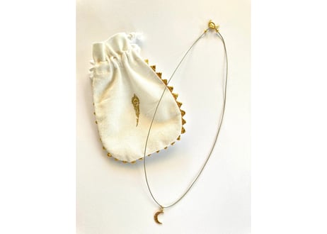Urban glow code necklace Silver / Star and moon charm