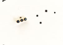 3 Blue sapphire pierce