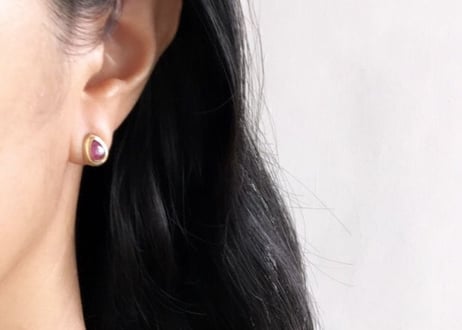 Cabosion tears ruby / pierce