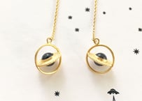 Saturn chain pierce/ Blue sand stone