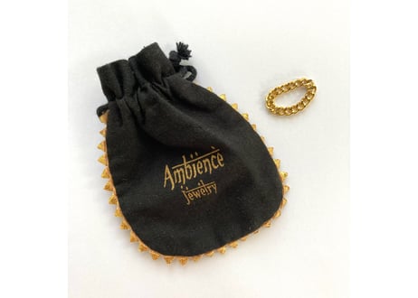 Gold flat thick chain Ring