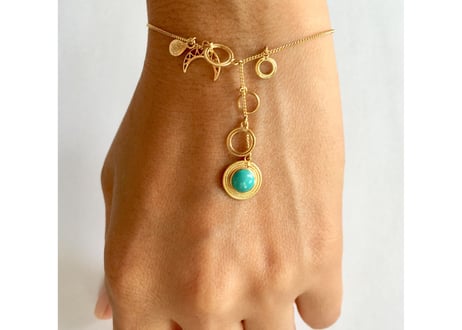 Saturn 1stone bracelate/Tourqouise