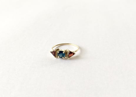 Blue Hexagon Ring