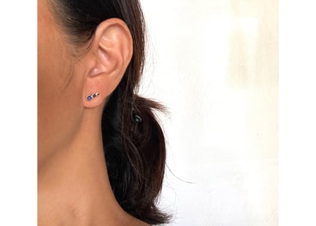 Cabochon drops / Blue sapphire