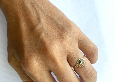 Open your eye Ring / Emerald