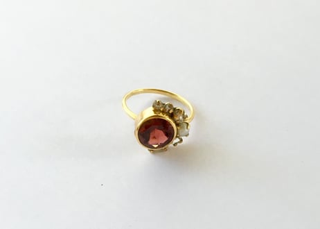 Planet and crescent moon Ring