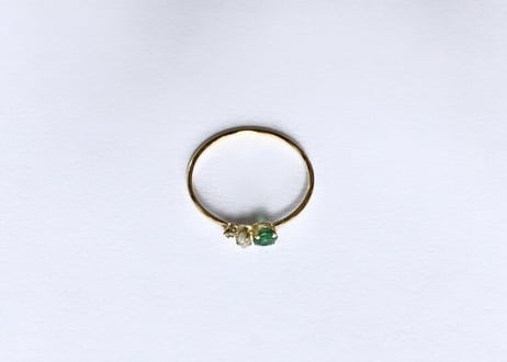 Emerald stardust Ring