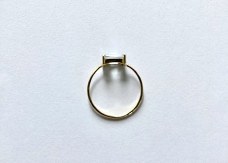 Aquamarine square Ring