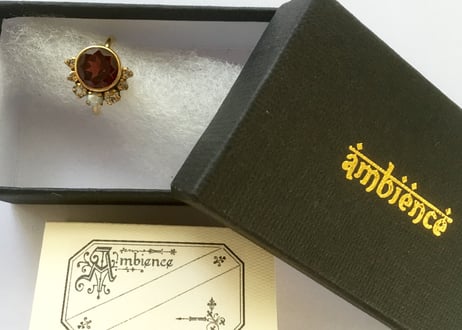 Planet and crescent moon Ring
