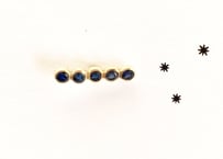 5 Blue sapphire pierce