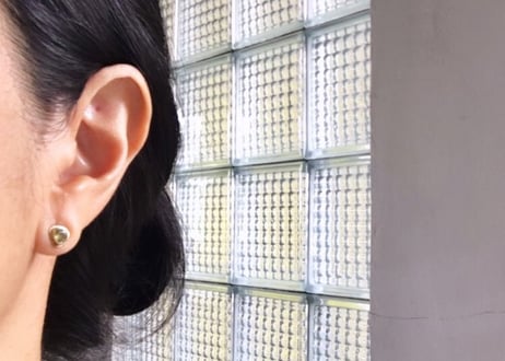 Peridot studs pierce