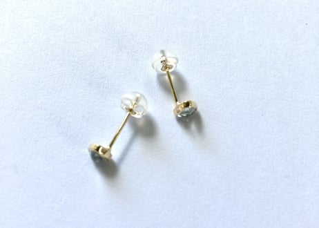Aquamarine Triangle pierce