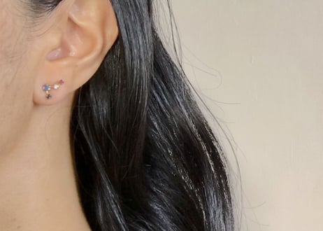 Zodiac 4stones pierce