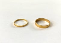 Stacking gold ring / Thin &Thick