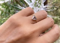 Triangle slice diamond Ring