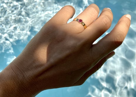1stone ring / Thick