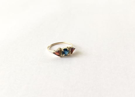 Blue Hexagon Ring