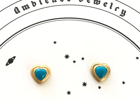 Open your heart Pierce / dark blue Tourqouise