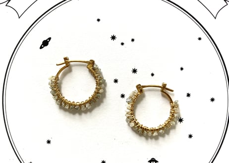 Rough Diamond hoops S