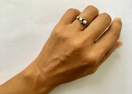 Cloudy crystal/ ring
