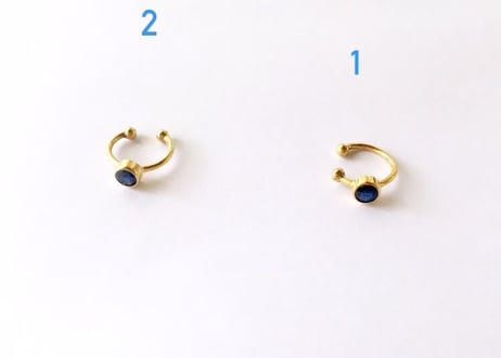Ear cuff / Blue sapphire