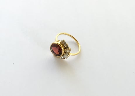 Planet and crescent moon Ring