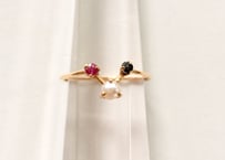 Tiny juicy ring / zodiac 3 stones