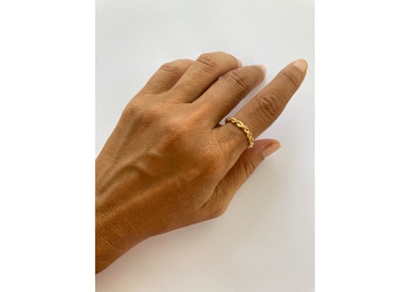 Golden Rope chain Ring