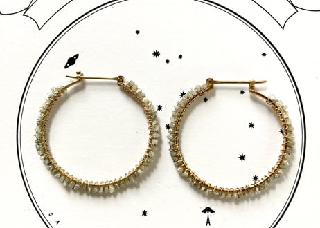 Rough Diamonds hoop L